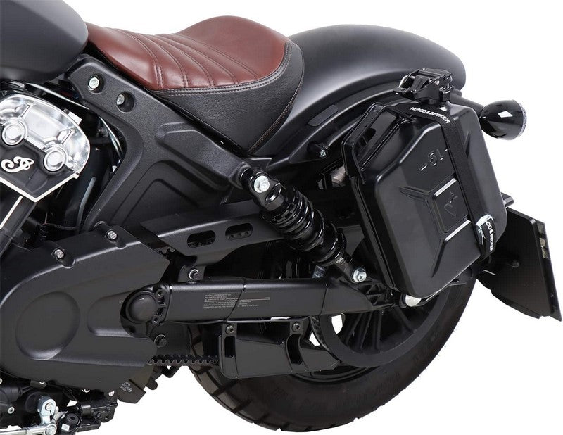 Hepco & Becker Canister 4 ltr. incl. holder left Cutout - black for Indian Scout Bobber (2017-) | 42207568 00 01