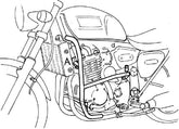 Hepco & Becker Engine protection bar-chrome for Triumph Thunderbird until 1998 | 501701 00 02
