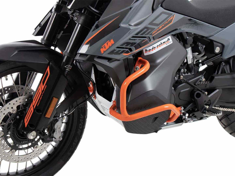 Hepco & Becker Engine protection bar orange for KTM 890 Adventure / R / Rally (2021-) | 5017617 00 06