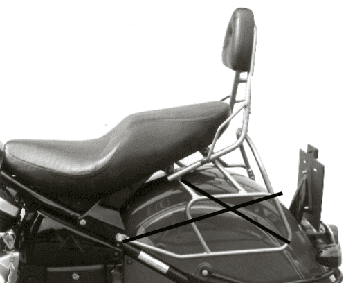Hepco & Becker Solorack without backrest-black for Kawasaki VN 800 Drifter | 600213 00 01