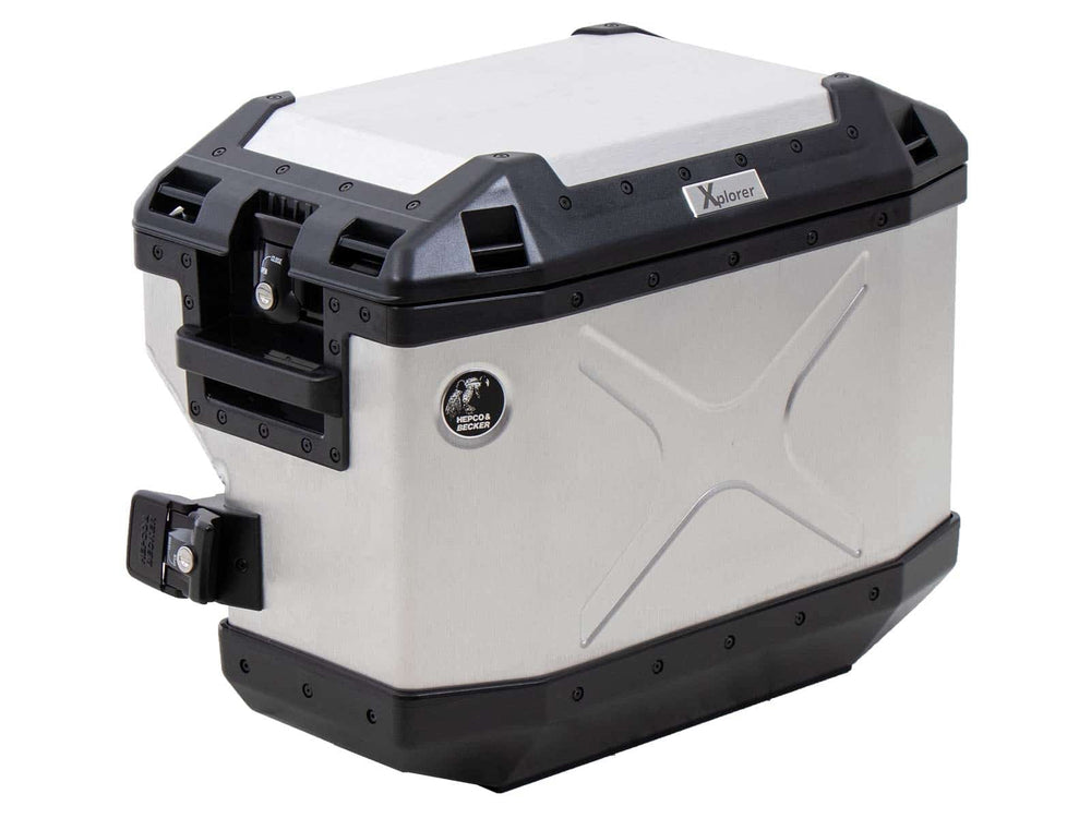 Hepco & Becker Xplorer 37 Right Silver For Cutout Carrier (Cut Out For Exhaust) | 610219-00-00