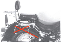 Hepco & Becker Sissybar with rearrack-black for Suzuki VL 800 Intruder / LC Volusia / C 800 Intruder / Bl | 611338 00 01