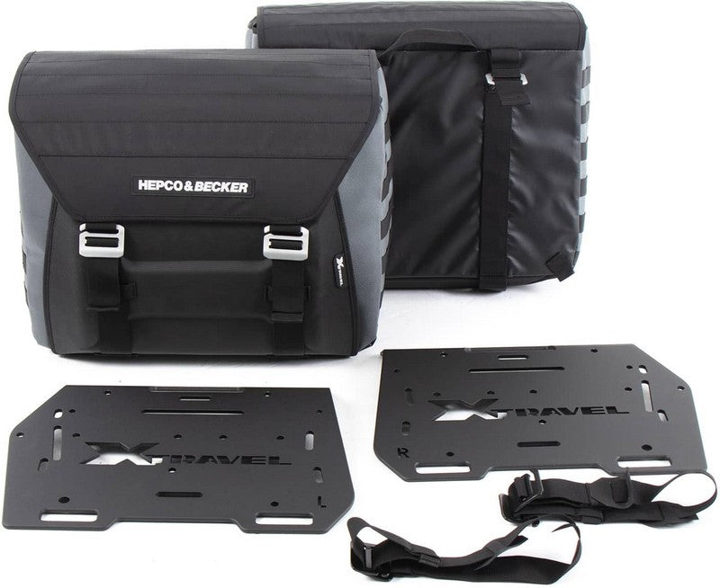 Hepco & Becker Sidebags Xtravel Basic incl. 2x universal holding plates for side carrier | 640630 00 01