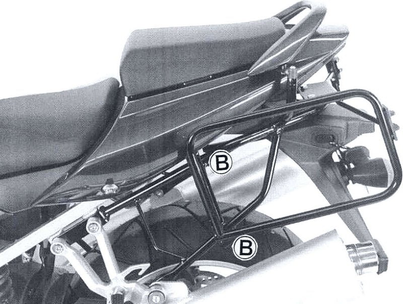 Hepco & Becker Sidecarrier permanent mounted-black for Suzuki SV 1000/S | 650377 00 01