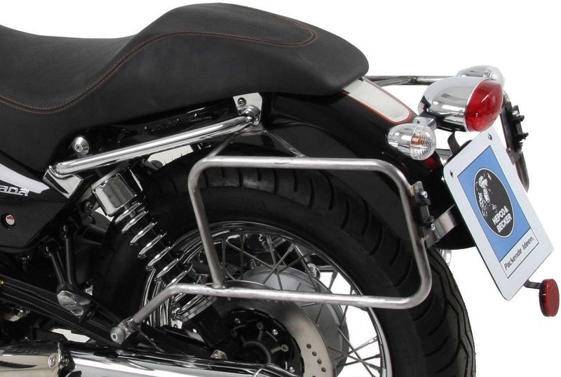 Hepco & Becker Sidecarrier permanent mounted-chrome for Moto Guzzi Nevada 750 Anniversario from 2010 | 650543 00 02