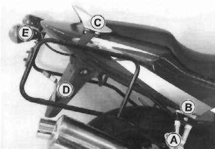 Hepco & Becker Sidecarrier permanent mounted-black for Honda CBR 600 F 1999-2010 | 650908 00 01