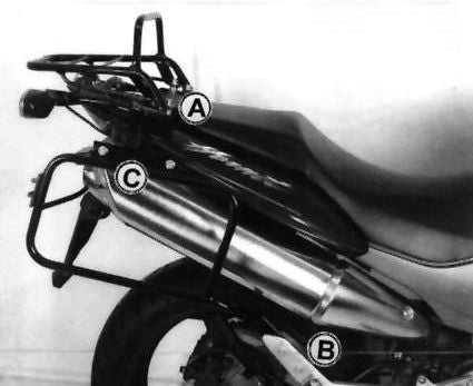 Hepco & Becker Side-and Topcasecarrierset-black for Honda CB 600 F Hornet 2003-2006 | 650935 00 01