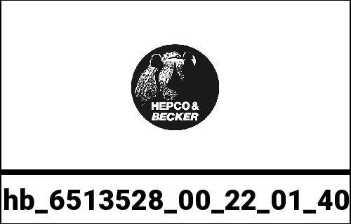 Hepco & Becker Sidecarrier Cutout stainless steel incl. Xplorer black sideboxes for Suzuki V-Strom 650 L2/ XT ABS (2012-2016) | 6513528 00 22-01-40
