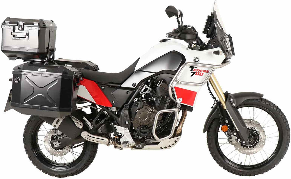 Hepco & Becker Sidecarrier Cutout black incl. Xplorer Cutout sideboxes for Yamaha Ténéré 700 World Raid (2022-) | 6514579 00 22-01-40