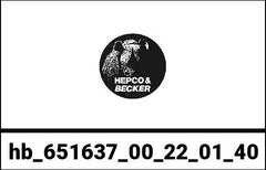Hepco & Becker Sidecarrier Cutout stainless steel incl. Xplorer black sideboxes for BMW R 1200 (2004-2012) / Adventure (2006-2013) | 651637 00 22-01-40