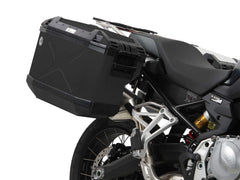 Hepco & Becker Sidecarrier Cutout Stainless Steel Incl. Xplorer Black Sideboxes For BMW F 850 GS (2018-) | 6516513-00-22-01-40