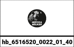 Hepco & Becker Sidecarrier Cutout stainless steel incl. Xplorer black sideboxes for BMW F 850 GS Adventure (2019-) | 6516520 0022-01-40