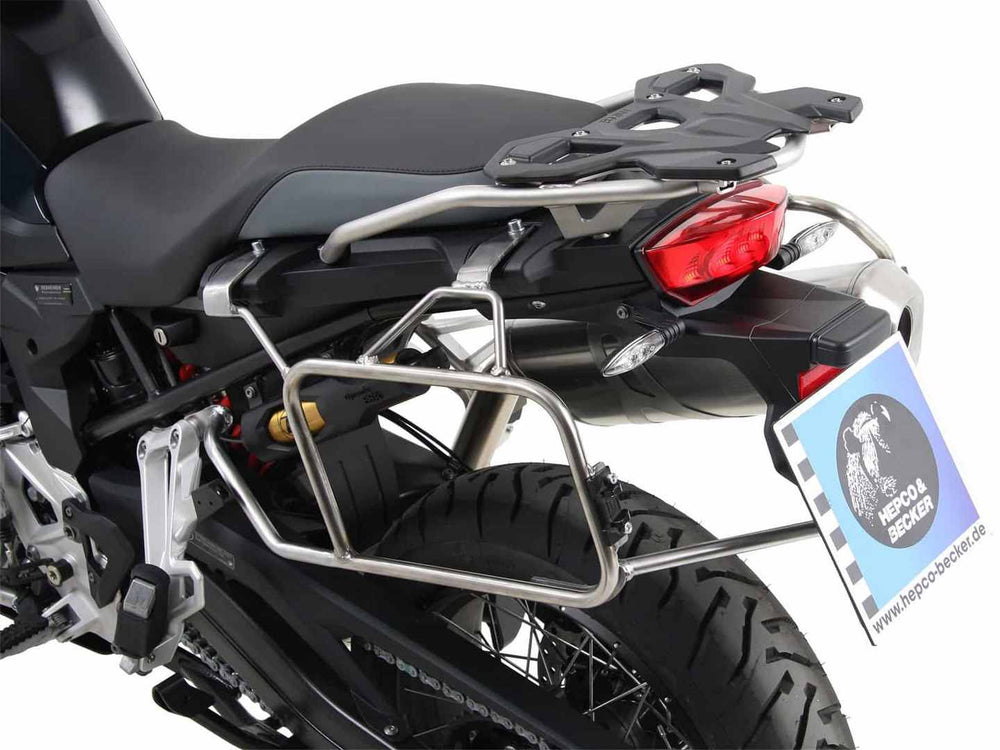 Hepco & Becker Sidecarrier Cutout stainless steel incl. Xplorer sideboxes black for BMW F 850 GS Adventure (2019-) | 6516520 00 22-01-40