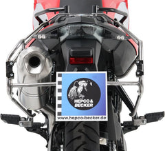 Hepco & Becker Sidecarrier Cutout stainless steel incl. Xplorer Cutout sideboxes for BMW F650/700/800GS | 651652 00 22-00-40