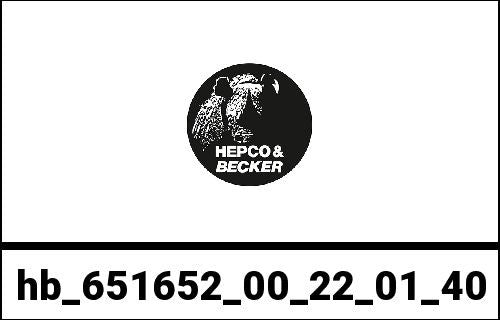 Hepco & Becker Sidecarrier Cutout stainless steel incl. Xplorer black sideboxes for BMW F 700 GS | 651652 00 22-01-40