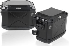 Hepco & Becker Sidecarrier Cutout black incl. Xplorer sideboxes black for Aprilia Tuareg 660 (2022-) | 6517599 00 01-01-40