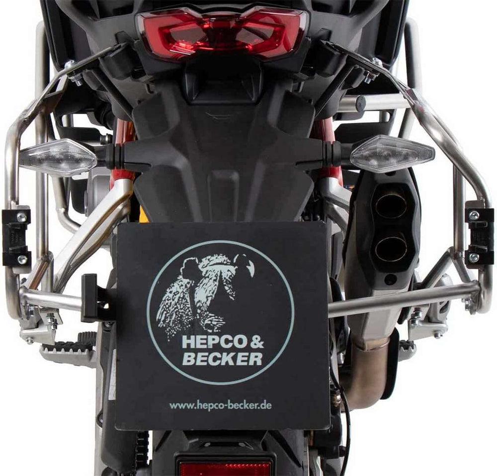 Hepco & Becker Side carrier cutout stainless steel incl. Xplorer sideboxes black for Ducati Multistrada V4 / S / S Sport (2021-) | 6517614 00 22 01-40