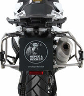 Hepco & Becker Side carrier cutout stainless steel incl. Xplorer sideboxes black for KTM 890 Adventure / R / Rally (2021-) | 6517617 00 22-01-40
