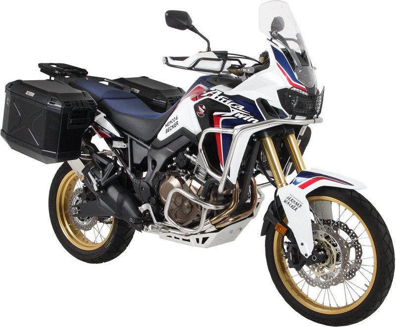 Hepco & Becker Sidecarrier Cutout stainless steel incl. Xplorer Cutout sideboxes for Honda CRF1000L Africa Twin Adventure Sports (2018-) | 6519510 00 22-00-40
