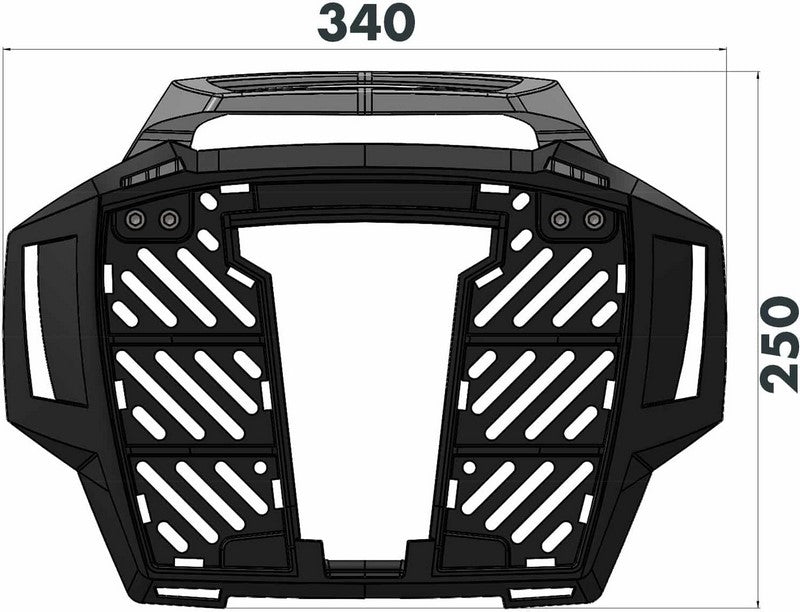 Hepco & Becker Alurack topcasecarrier - black for KTM 390 Adventure (2020-) | 6527601 01 01