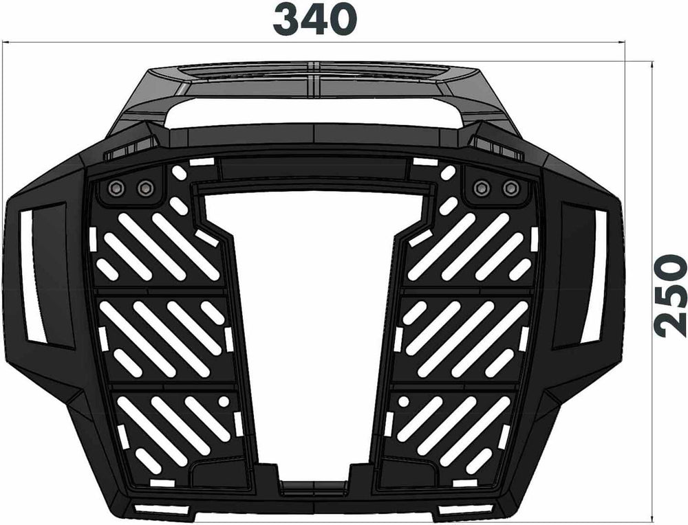 Hepco & Becker Alurack top case carrier black for Honda Forza 750 (2021-) | 6529528 01 01