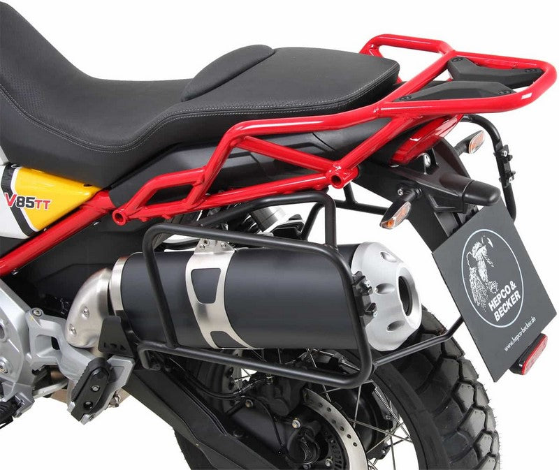Hepco & Becker Sidecarrier permanent mounted - black for Moto Guzzi V85 TT (2019-) | 653554 00 01