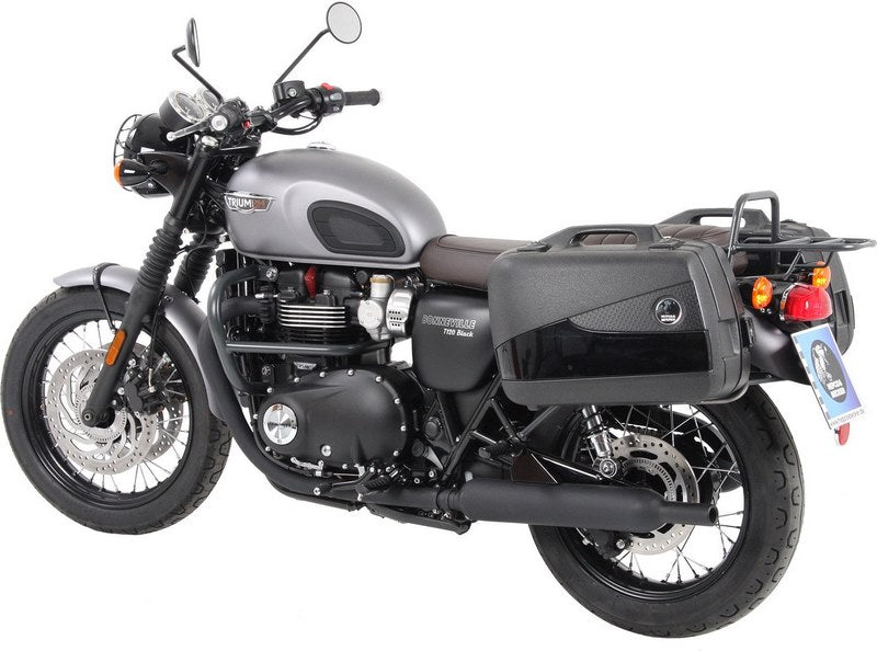 Hepco & Becker Sidecarrier permanent mounted-chrome for Triumph Bonneville T 100 / Black from 2017 | 6537559 00 02