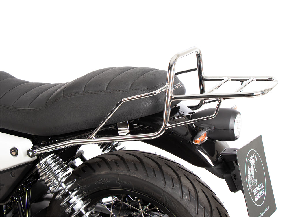 Hepco & Becker Tube rear rack chrome for Moto Guzzi V7 Special/Stone/Centenario (850 ccm) (2021-) | 654556 01 02