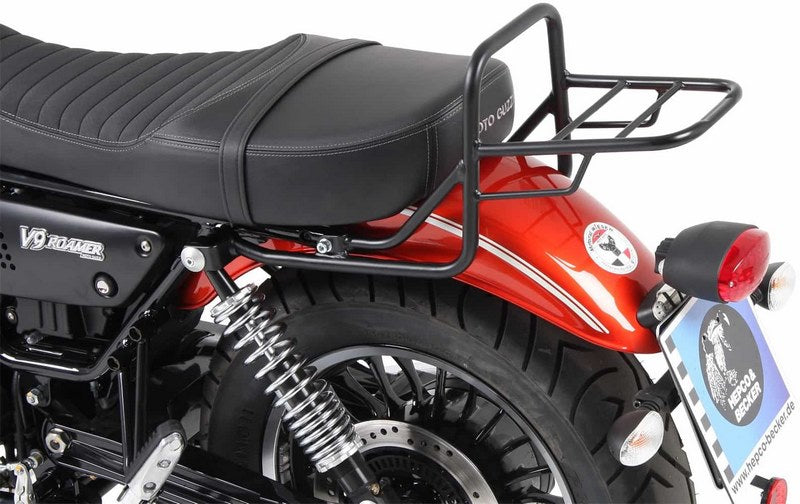Hepco & Becker Topcase Carrier Tube-Type Chrome For Long Seat For Moto Guzzi V9 Bobber/Special Edition (2021-) (long seat) | 654559 01 02