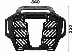Hepco & Becker Alurack Topcasecarrier For Original Rear Rack - Black For BMW R 1250 RT (2019-) | 6556523-01-01