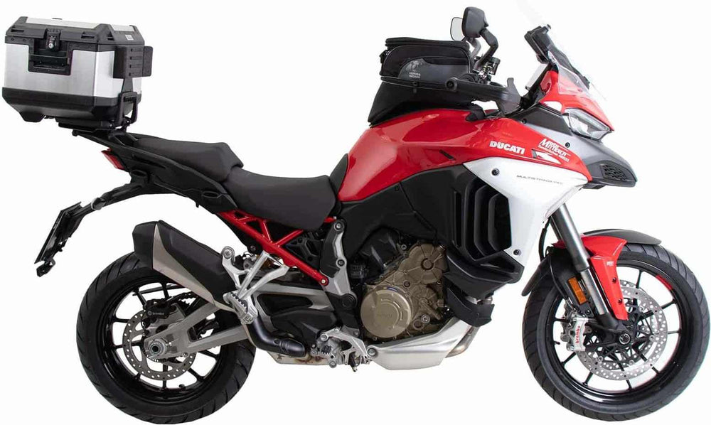 Hepco & Becker Alurack top case carrier black for combination with original rear rack for Ducati Multistrada V4 / S / S Sport (2021-) | 6557614 01 01