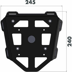 Hepco & Becker Topcase - Set Journey 40 black incl. carrier for Honda CRF 250 L (2012-) / Rally (2017-) | 6609511 01 01-089 bl