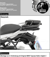 Hepco & Becker Easyrack topcasecarrier-black for BMW S 1000 XR from 2015 | 662675 01 01