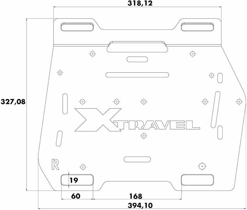 Hepco & Becker Xtravel Basic spare holding plate right side | 700010707