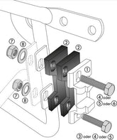 Hepco & Becker Lock adapter incl. Inclination plate for side carrier for aluminum case Standard / Exclusiv (piece) | 700201
