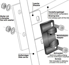 Hepco & Becker Lock adapter for sidecases to side carrier (1 pc) | 710135