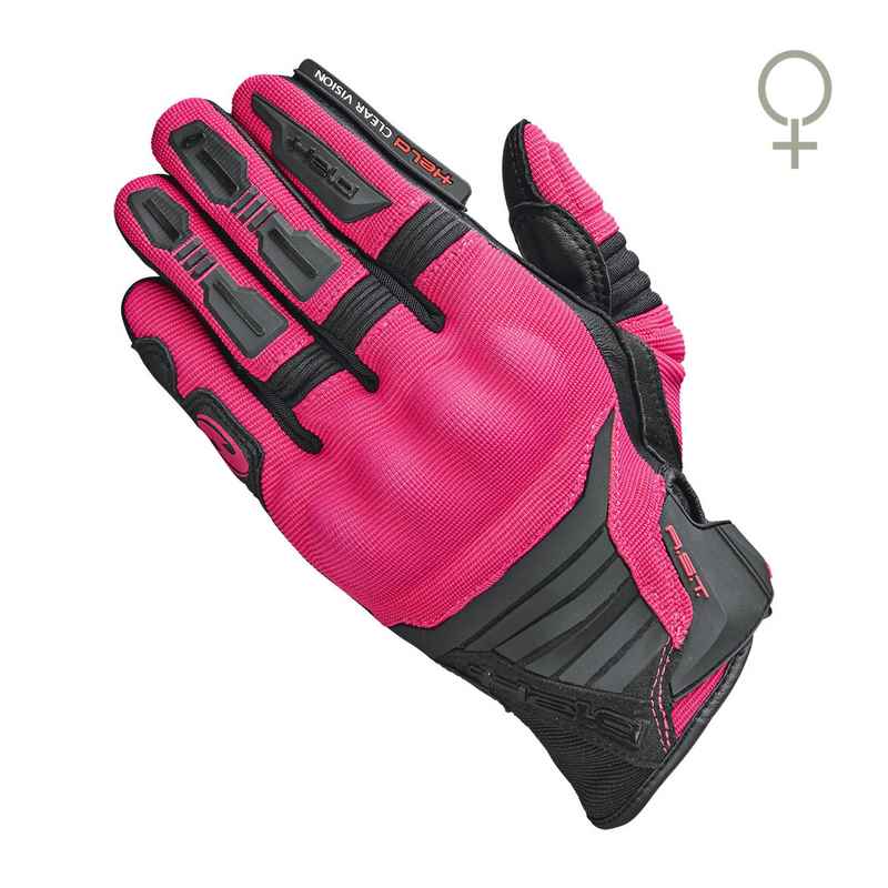Held Hamada Black-Pink Adventure Gloves | 22060-63