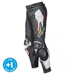 Held Grind II Black-White-Red Leather Trouser | 51953-7