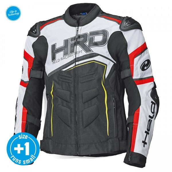 Held Safer SRX Black-White-Red Textile Jacket | 62031-7
