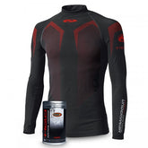 Held 3D-Skin Warm Top Black-Red Functional Underwear | 9864-2