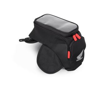Honda accessories Bag tank specifically designed for Africa Twin. The bag has two magnetic removable straps and two wings. The kit includes everything needed for fastening, including 2 scratch-resistant films. The volume of the bag is 3L. | 08L77-MJP-G51