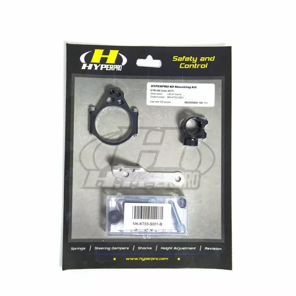 HYPERPRO Steering Damper Mounting Kit SD MNT KT DUKE 390 17-21 06040278 / MK-KT03-S001-B | MK-KT03-S001-B