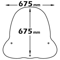 Isotta Windshield Medium Protection, Smoked Clear | Q871