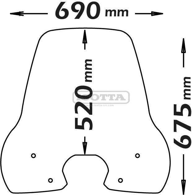 Isotta Medium Protection Windshield | SC2552