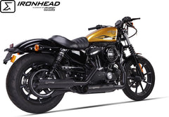 IXIL Slip On Exhaust (Lower Muffler) - Ironhead Round Black | HD 1008 SB