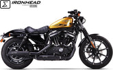 IXIL Slip On Exhaust (Lower Muffler) - Ironhead Round Black | HD 1008 SB