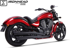 IXIL Slip On Exhaust (Lower Muffler) - Ironhead Round Black | HV 3002 SB