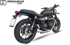 IXIL Slip On Exhaust (Right Muffler) - Ironhead Conical Matt Inox | OT 460 SS