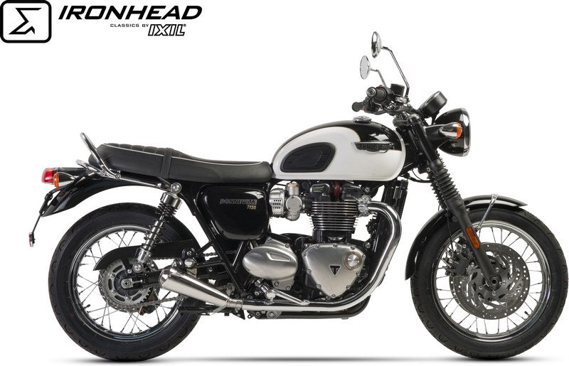IXIL Slip On Exhaust (Left Muffler) - Ironhead Conical Matt Inox | OT 463 SS
