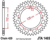 JT SPROCKETS Rear Sprocket 47 Teeth Aluminum Ultra-Light Self-Cleaning 420 Pitch Type 1465 | JTA1465.47